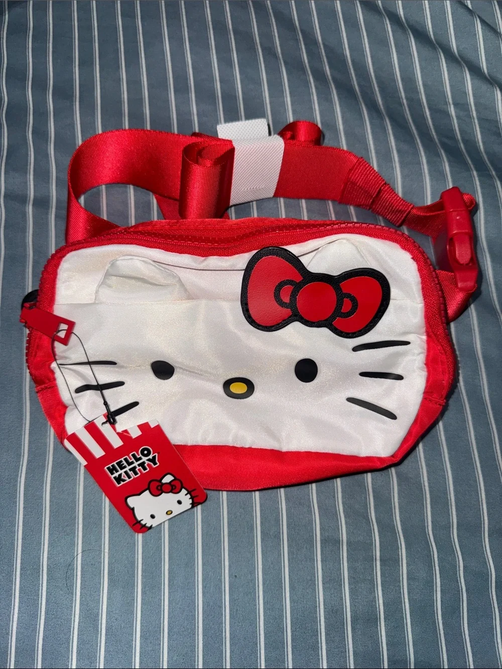Hello Kitty Red, White & Black Kids Waist Bag with Bow